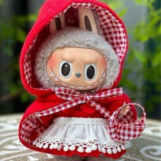 Labubu sarkanās kleitas apģērbs