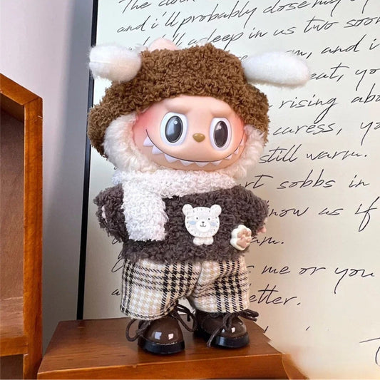 Labubu pelēkā lācīša apģērbs