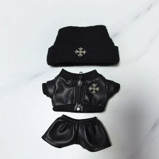 Stilīgs ādas apģērbs Labubu