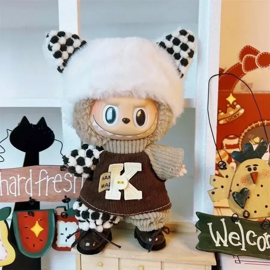 Labubu melnbalts stilīgs apģērbs