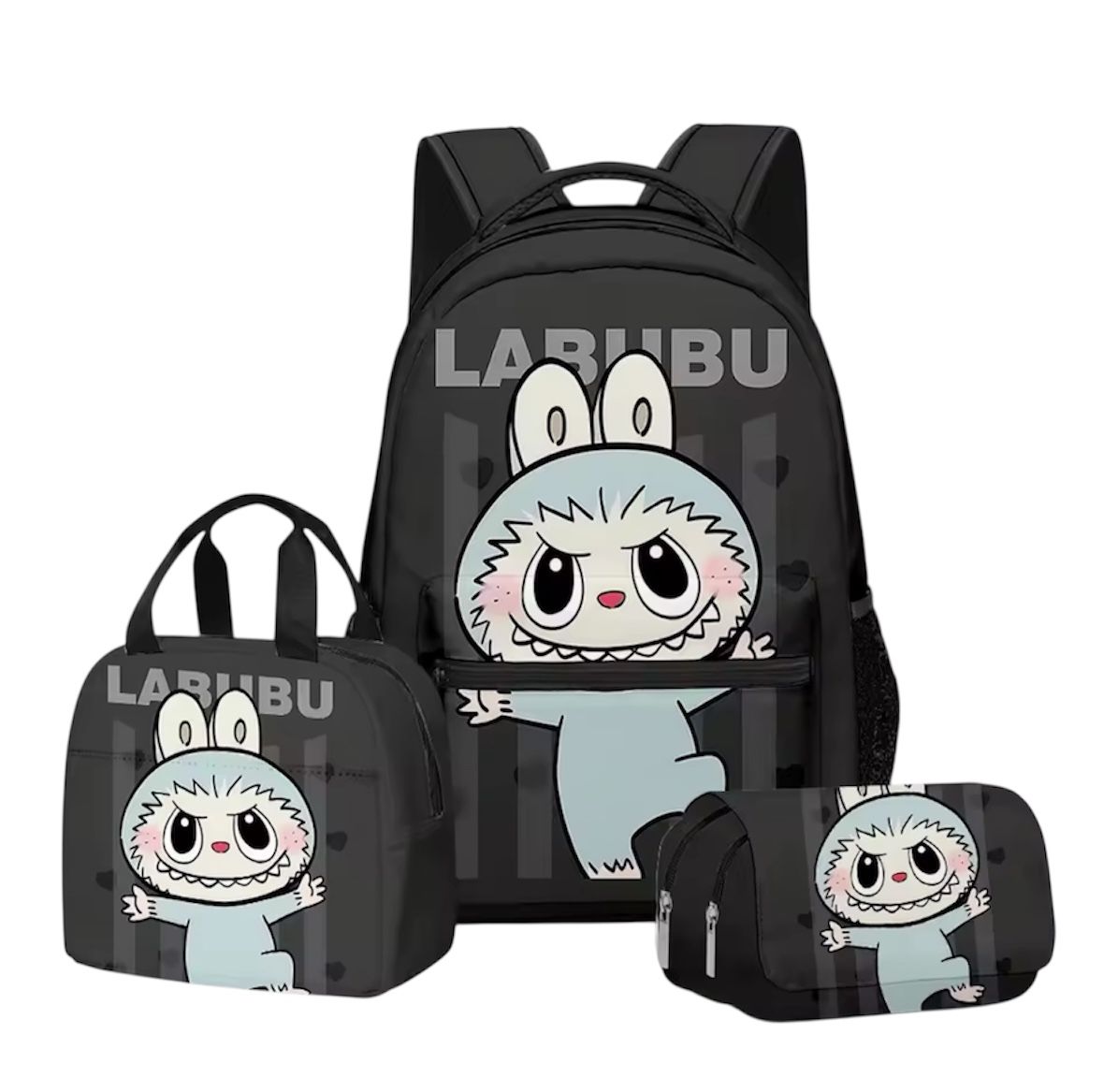 Labubu 3-ühes seljakotikomplekt – Paha Labubu väljaanne