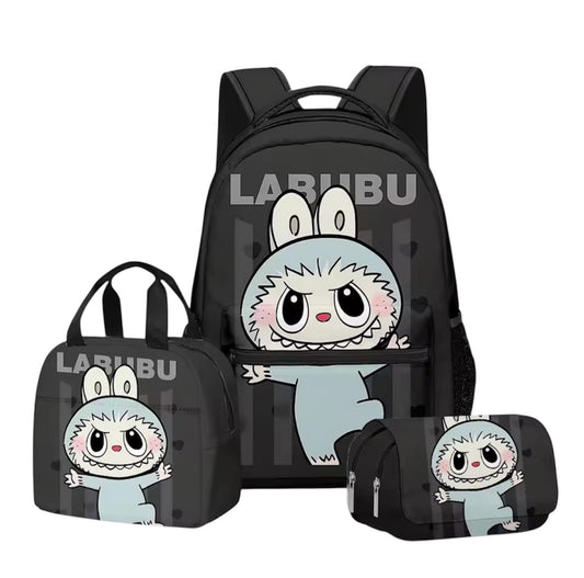 Labubu 3-ühes seljakotikomplekt – Paha Labubu väljaanne